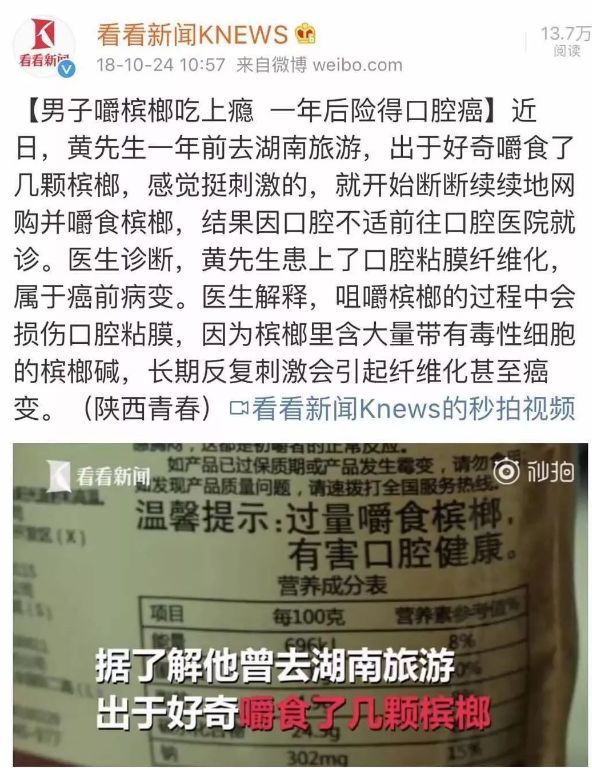 檳榔，中國(guó)6000萬(wàn)人的噩夢(mèng)！有人在辯解，有人渾然不覺(jué)！