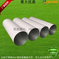 銘流供應(yīng)大口徑鍍鋅螺旋風管DN550 地鐵排風系統(tǒng)管道