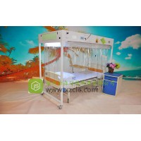 醫用層流床(單人無菌室、醫用百級無菌層流床消毒罩)冷軋鋼板經濟款JS-V1
